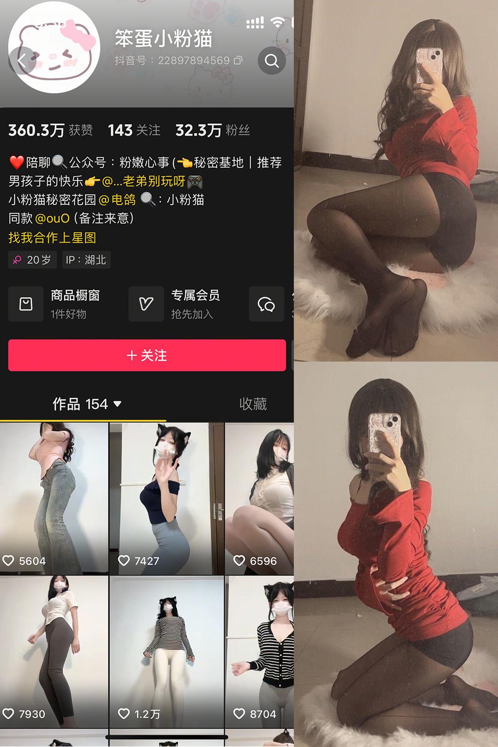 抖音 笨蛋小粉猫 微密圈视图  NO.002期 【14P7V】