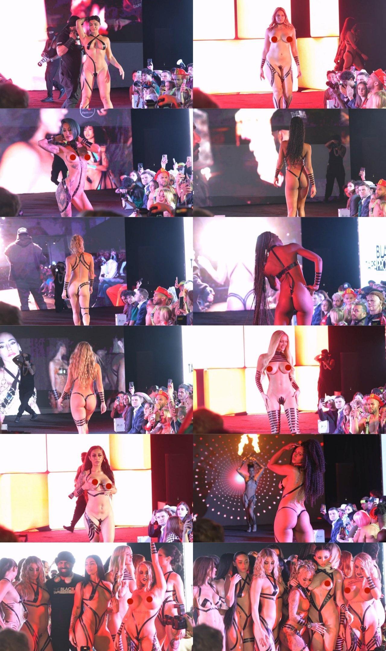 【猎奇大场面】半果L点模特黑胶带时装秀走秀人蛇走秀杂技走秀资源[1V-5.58G]