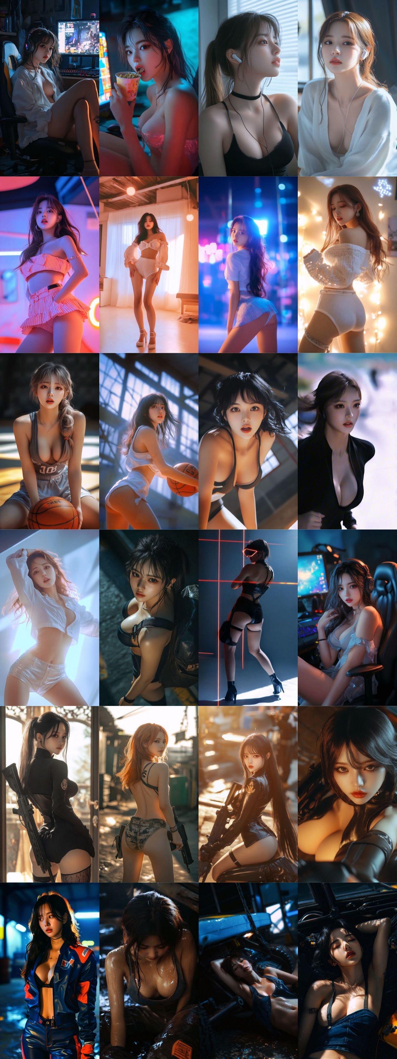 【AI视频】AI lookbook AI girl video 美女视频第一弹资源[15V-2.88G]